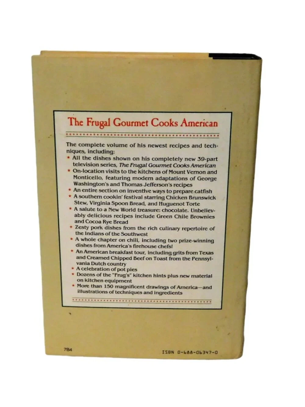 The Frugal Gourmet Cooks American by Jeff Smith 1987 Cookbook Recipes HBDJ